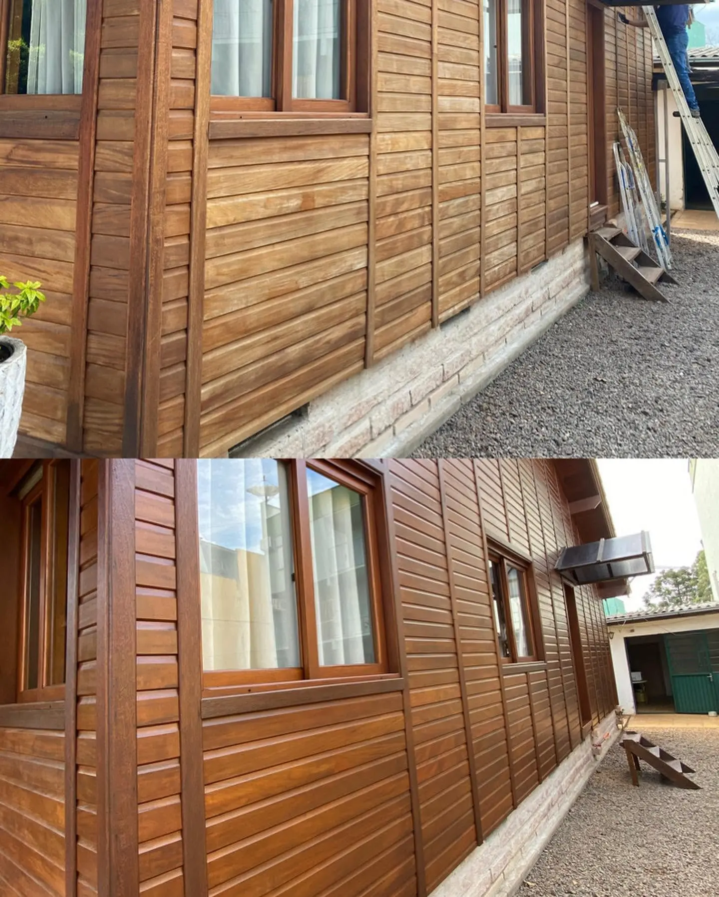 Antes e depois: pintura e acabamento em madeira